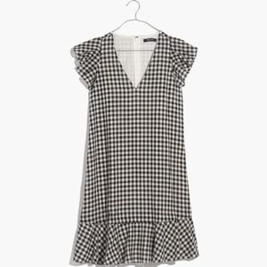 Madewell Gingham Ruffle Dress Size 00